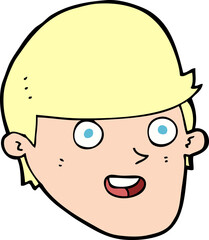 Fototapeta premium cartoon man with big chin