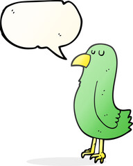 speech bubble cartoon parrot