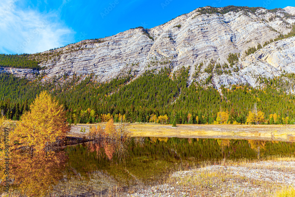 Canvas Prints the smooth water of lake