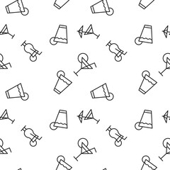 Obraz premium Seamless vector monochrome pattern of various cocktail glasses for covers, shops, wrappers, sites, apps