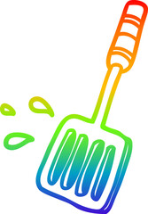 rainbow gradient line drawing kitchen spatula tool