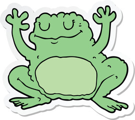 sticker of a cartoon frog