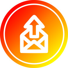 send email circular in hot gradient spectrum