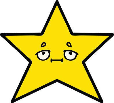 cute cartoon gold star