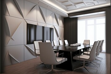 Fototapeta premium Professional Meeting Spaces for Impressive Presentations and Brainstorming Sessions