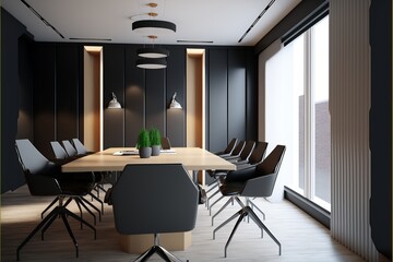 Fototapeta premium Professional Meeting Spaces for Impressive Presentations and Brainstorming Sessions