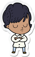 Obraz premium sticker of a cartoon woman