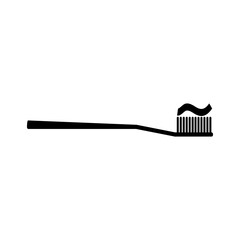 Toothbrush icon on white.