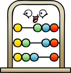 gradient shaded cartoon abacus
