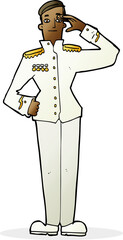 cartoon military man in dress uniform