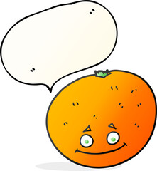 speech bubble cartoon orange