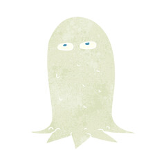 retro cartoon halloween ghost