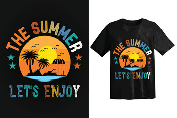 The summer black t shirt, t shirt graphic design, t shirt design with text