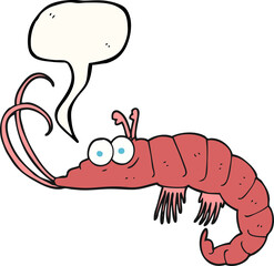 speech bubble cartoon shrimp