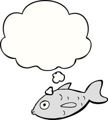 cartoon fish and thought bubble