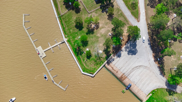 Alexander Deussen Park - aerial photography - Hd wallpapers - Houston, Texas, USA