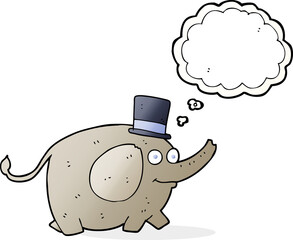 thought bubble cartoon elephant