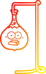 warm gradient line drawing cartoon science experiment