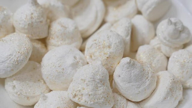 homemade apple marshmallows sprinkled with gold food coloring. 
