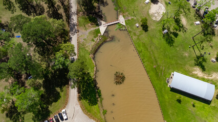 Alexander Deussen Park - aerial photography - Hd wallpapers - Houston, Texas, USA