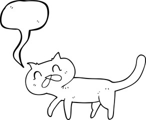speech bubble cartoon cat