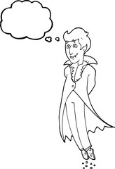 thought bubble cartoon vampire