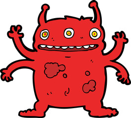 cartoon alien monster