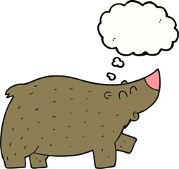 thought bubble cartoon bear