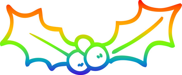rainbow gradient line drawing cartoon holly cutting