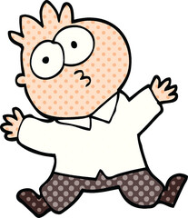 comic book style cartoon funny office man