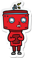 Obraz premium sticker of a cartoon robot