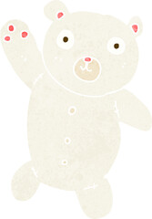 cartoon cute polar teddy bear