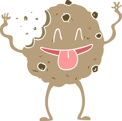 flat color style cartoon cookie