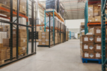 Blurred view of a fulfillment centre
