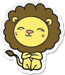 sticker of a cartoon lion