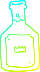 cold gradient line drawing cartoon alcoholic drink