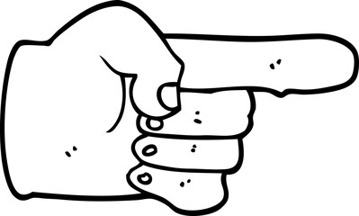 cartoon pointing hand