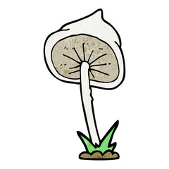 textured cartoon mushroom