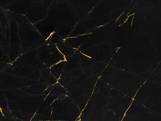 Black and gold marble luxury wall texture with shiny golden line pattern abstract background design for a cover book or wallpaper and banner website.	