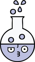 cute cartoon test tube