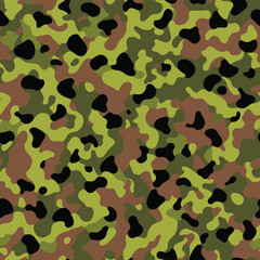 Camouflage seamless pattern. Abstract modern vector military background. Fabric textile print template.
