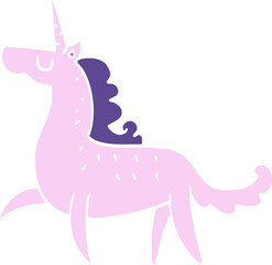 cartoon doodle magical unicorn