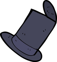 cartoon old top hat
