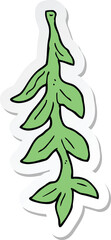 sticker of a cartoon plant