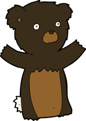 cartoon black bear cub