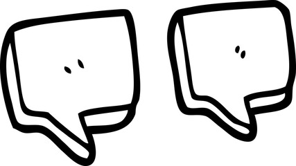 line drawing cartoon quotation marks