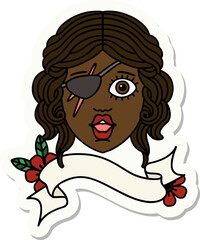 human rogue character face sticker