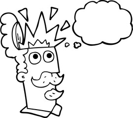 thought bubble cartoon man with exploding head