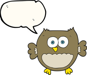 speech bubble cartoon owl