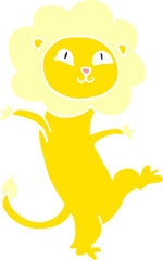 cartoon doodle happy lion
